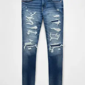 กางเกงยีนส์ผู้ชาย AirFlex Athletic Skinny Patched