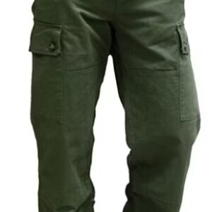 กางเกง Cargo ผู้ชาย ขายาวทรงตรง สีเขียว