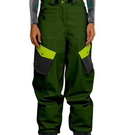 KHRISJOY-SnowboardPantsColorBlockInMuskGreenLimeGreen-MKP1995481-1